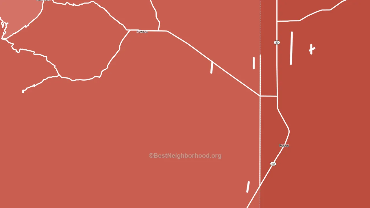 Portal, AZ block-group political-lean map
