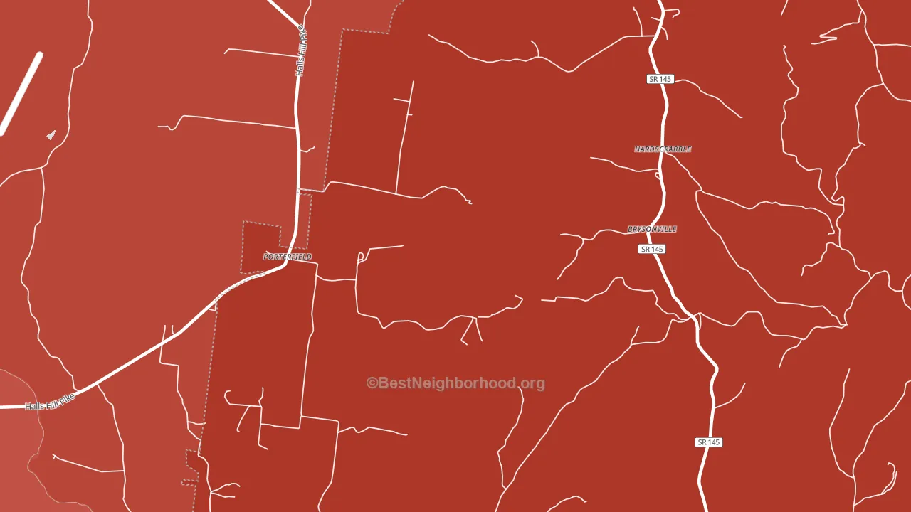 Porterfield, TN block-group political-lean map