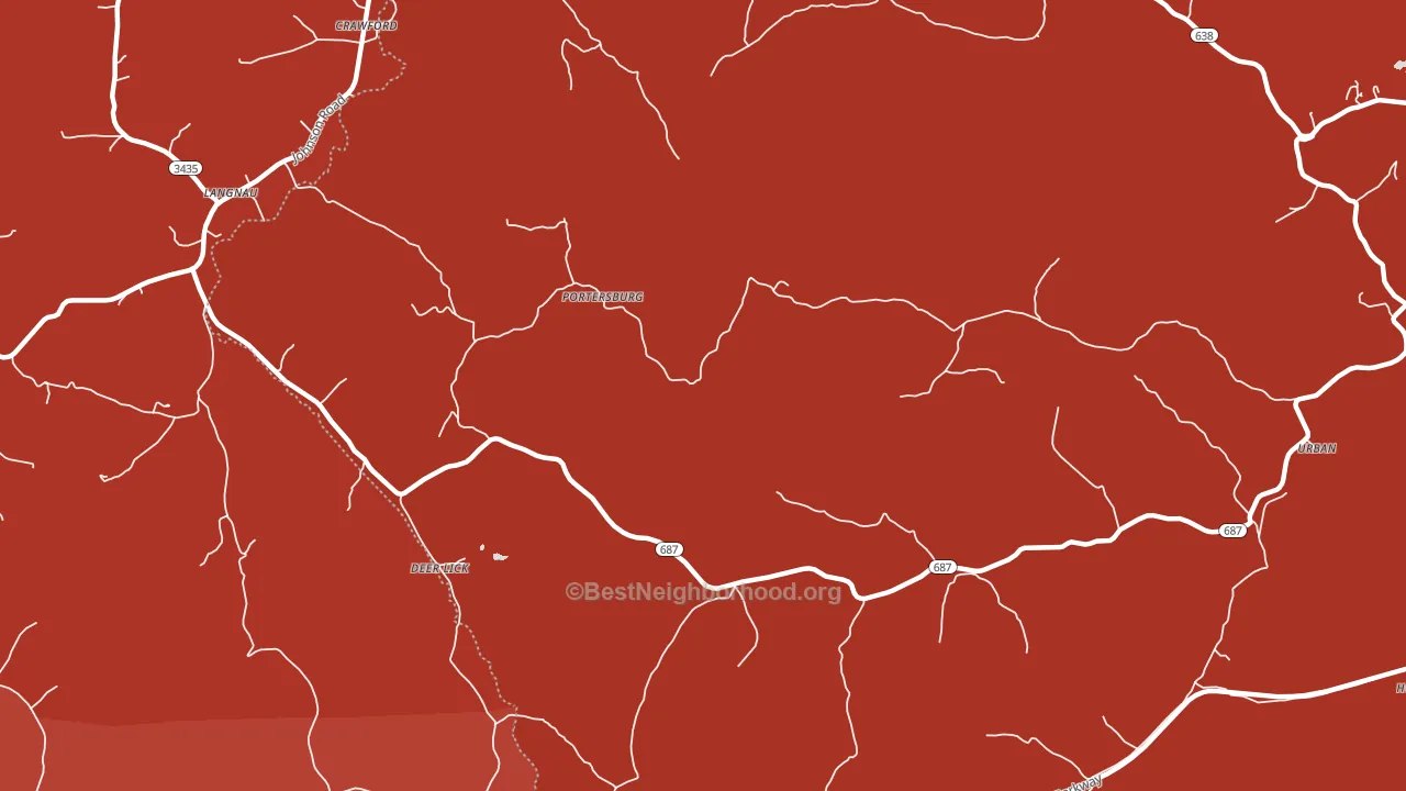 Portersburg, KY block-group political-lean map