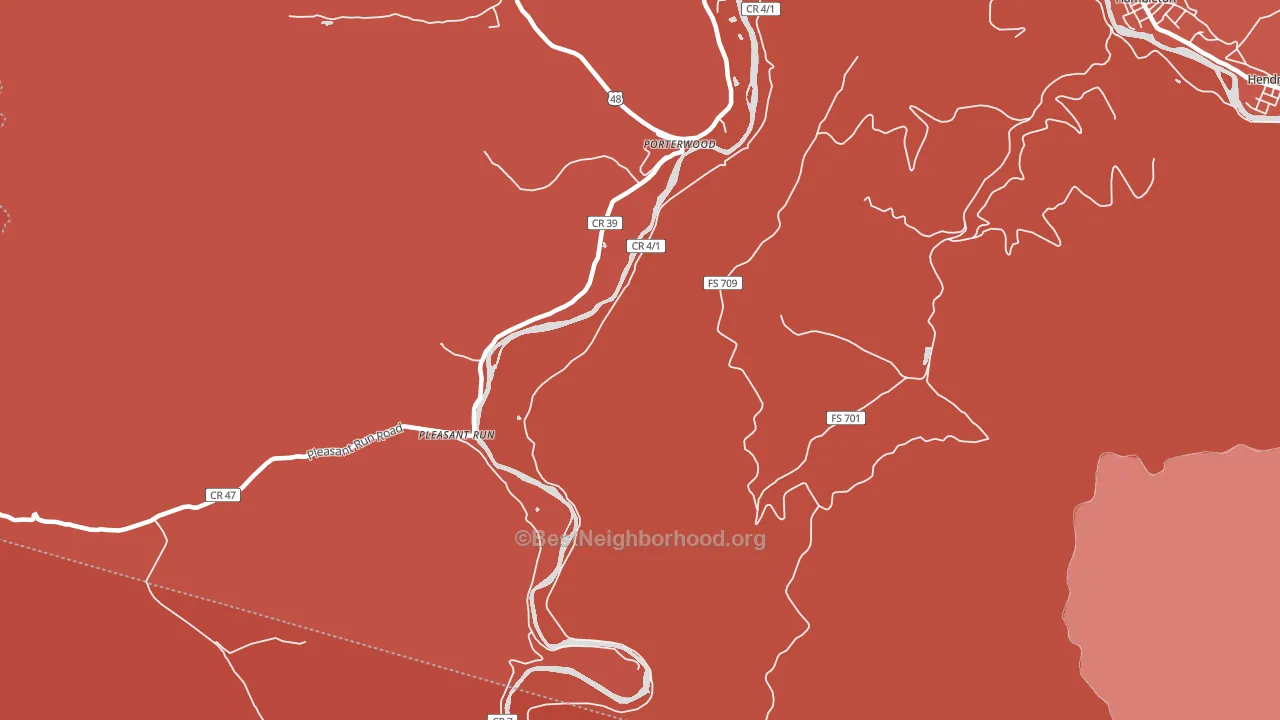 Porterwood, WV block-group political-lean map