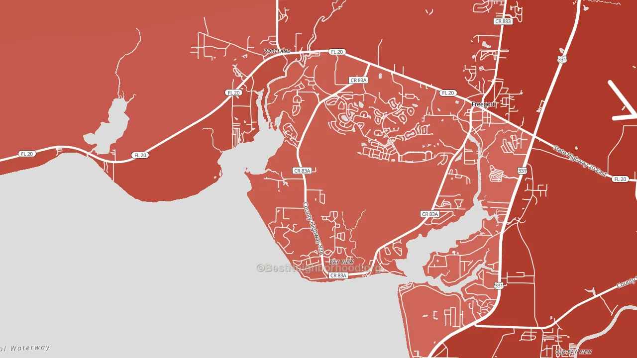 Portland, FL block-group political-lean map
