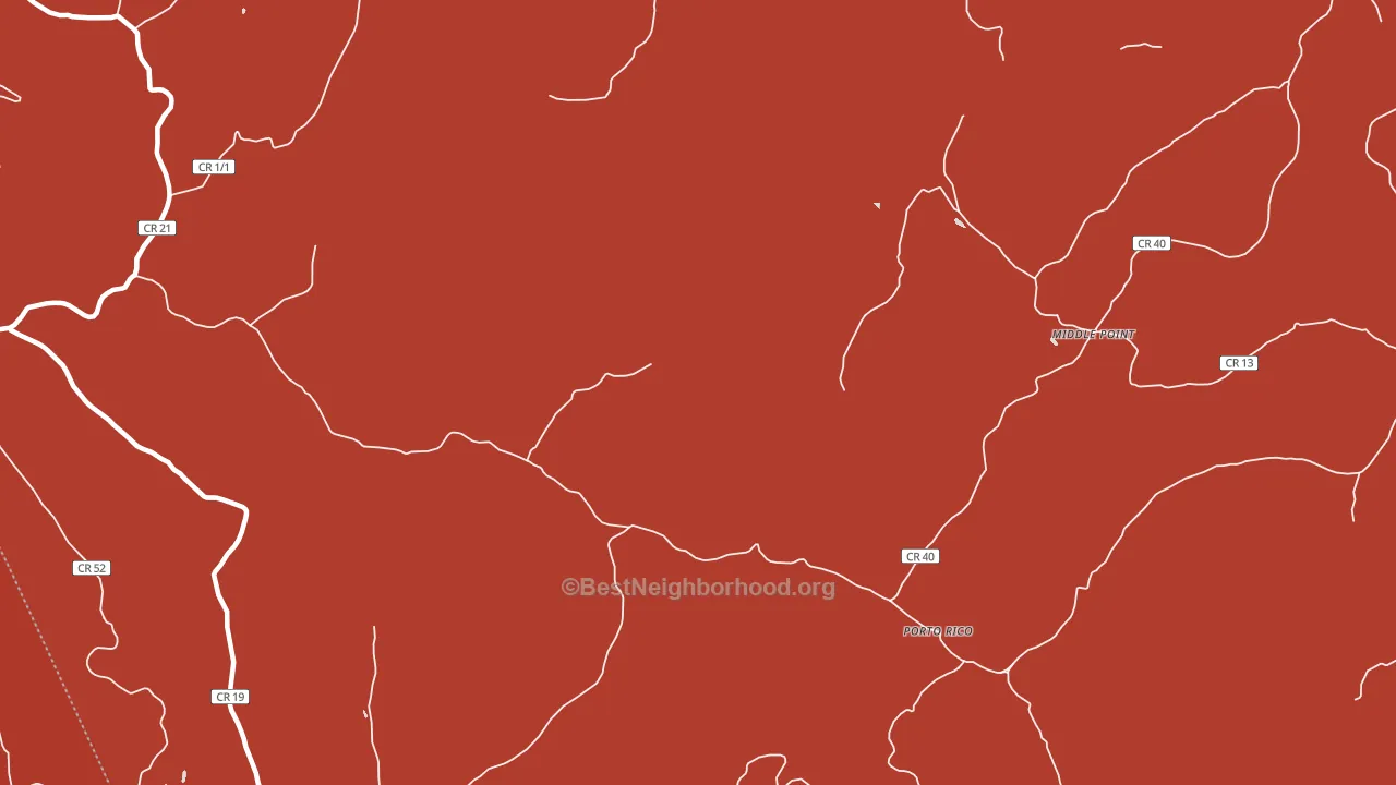 Porto Rico, WV block-group political-lean map