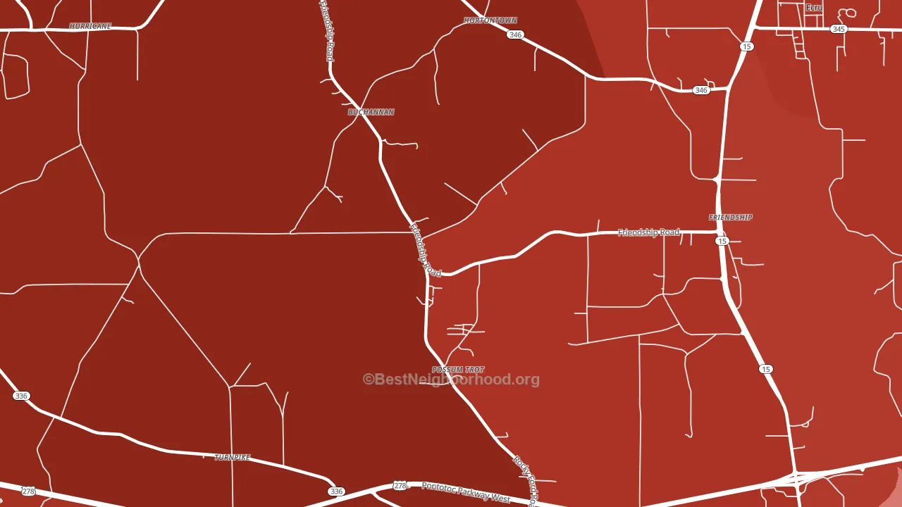 Possum Trot, MS block-group political-lean map