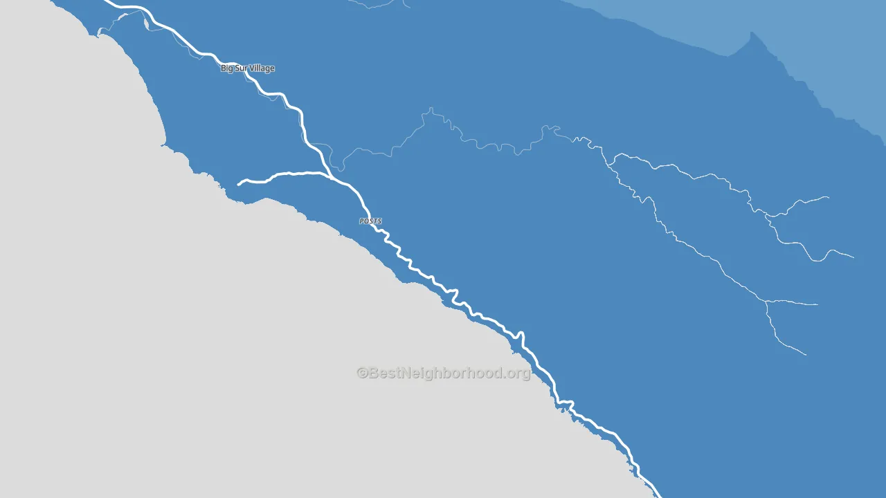 Posts, CA block-group political-lean map