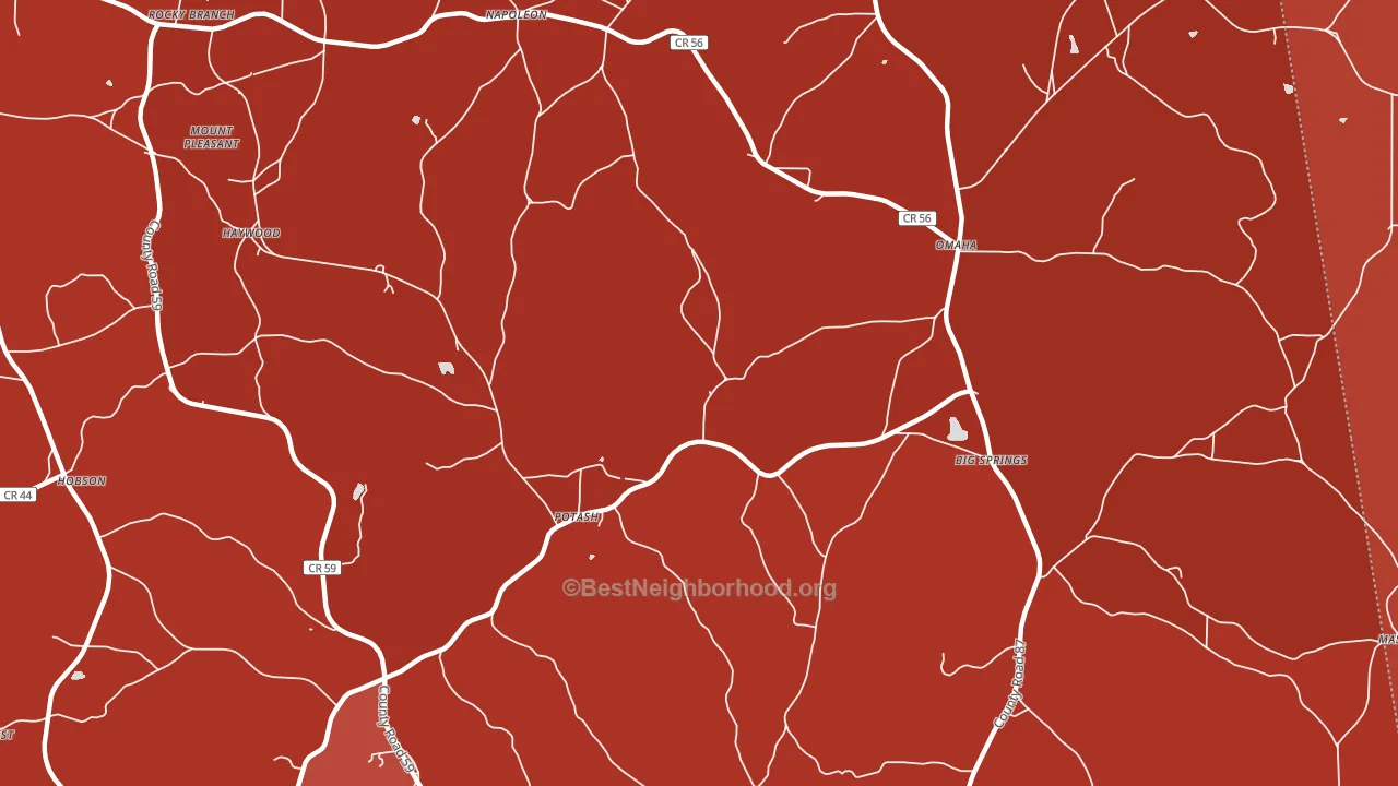 Potash, AL block-group political-lean map