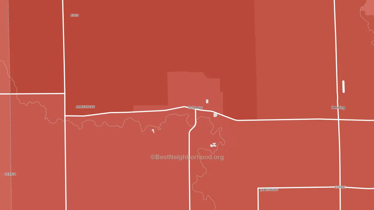 Potomac, IL block-group political-lean map