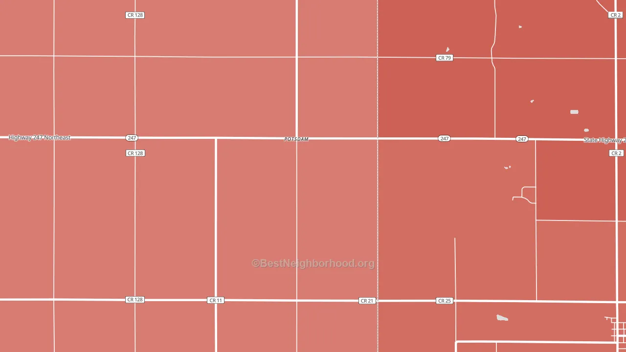 Potsdam, MN block-group political-lean map
