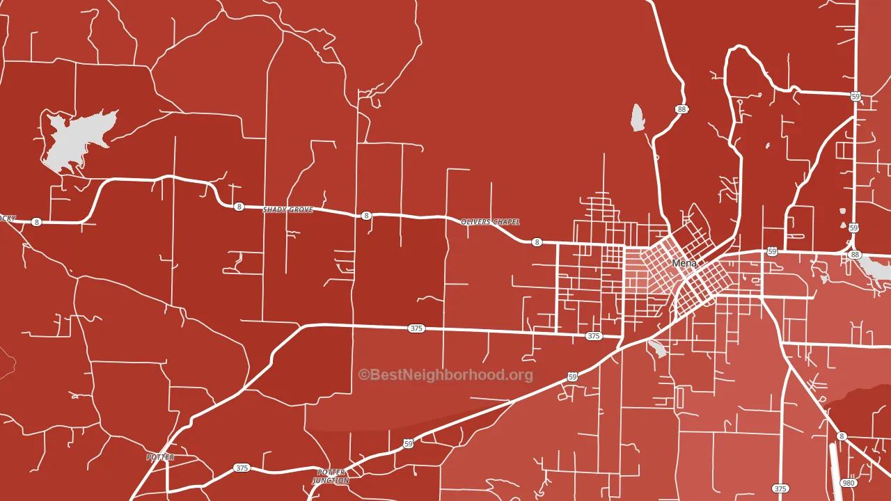 Potter Junction, AR block-group political-lean map
