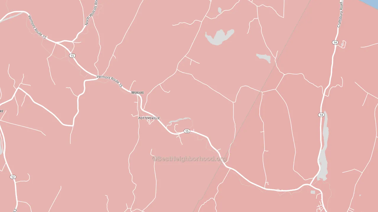 Pottersville, VT block-group political-lean map