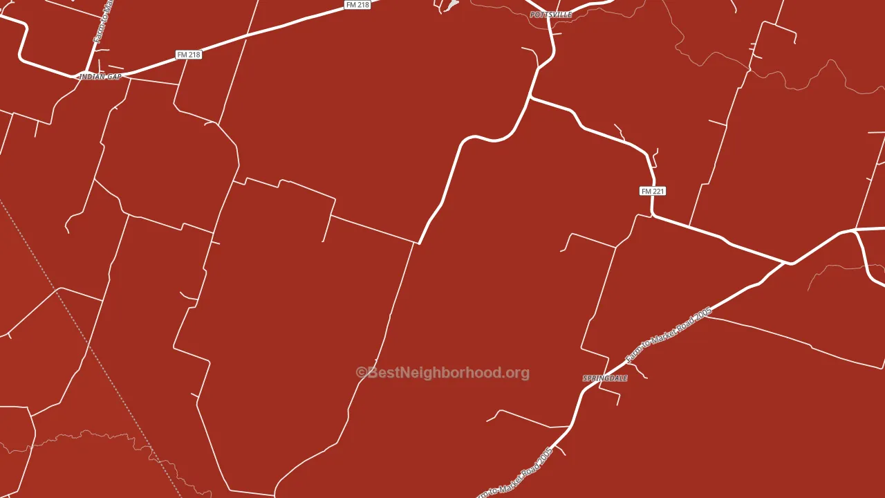 Pottsville, TX block-group political-lean map