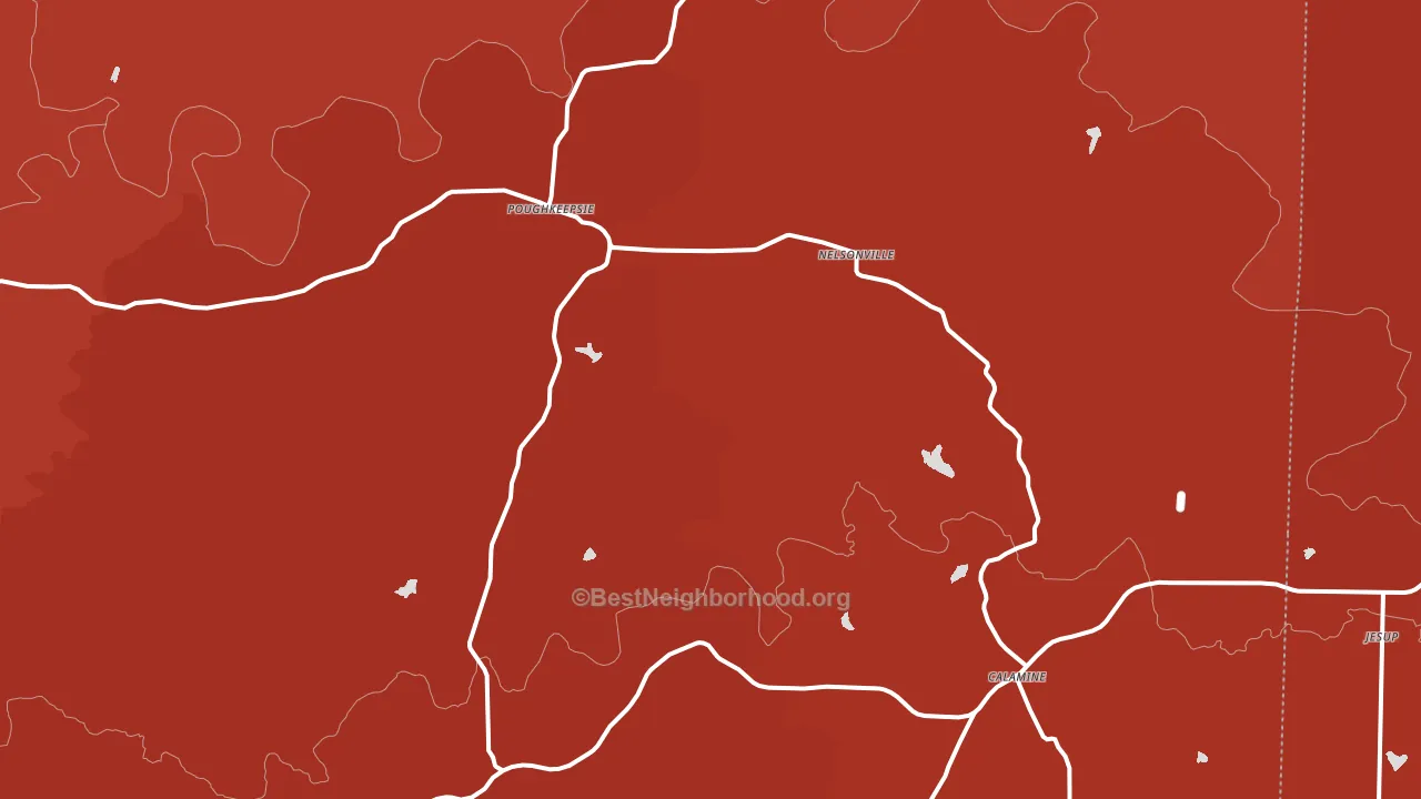 Poughkeepsie, AR block-group political-lean map