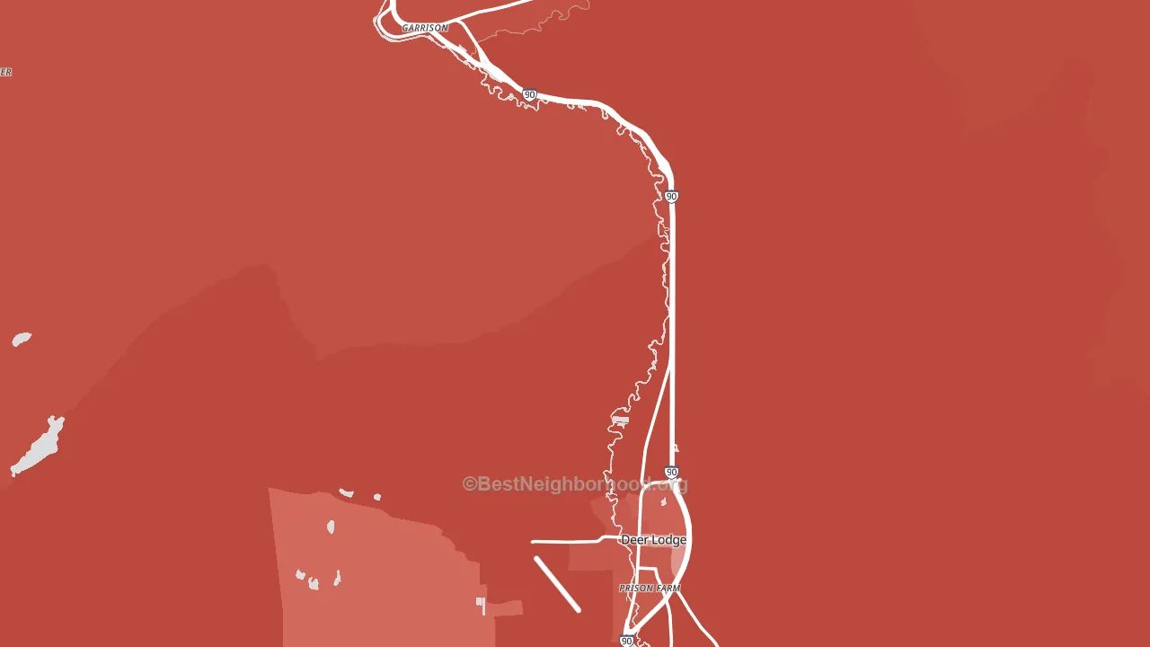 Powell County, MT block-group political-lean map