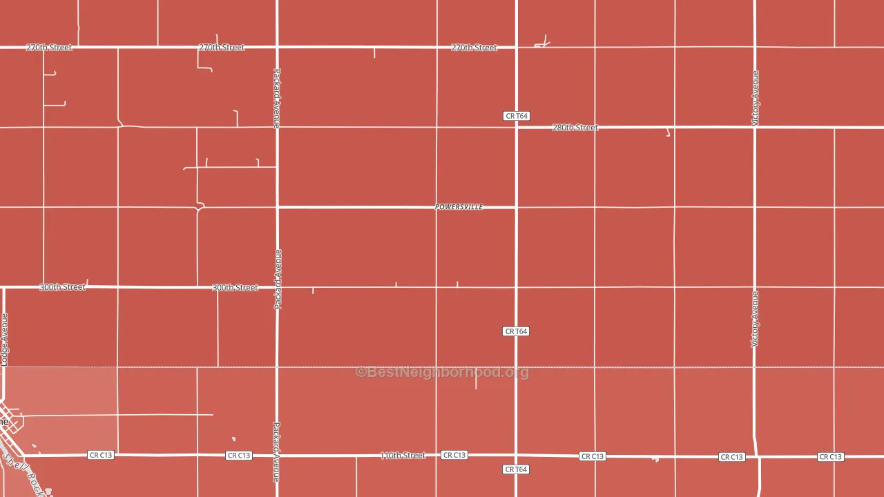 Powersville, IA block-group political-lean map