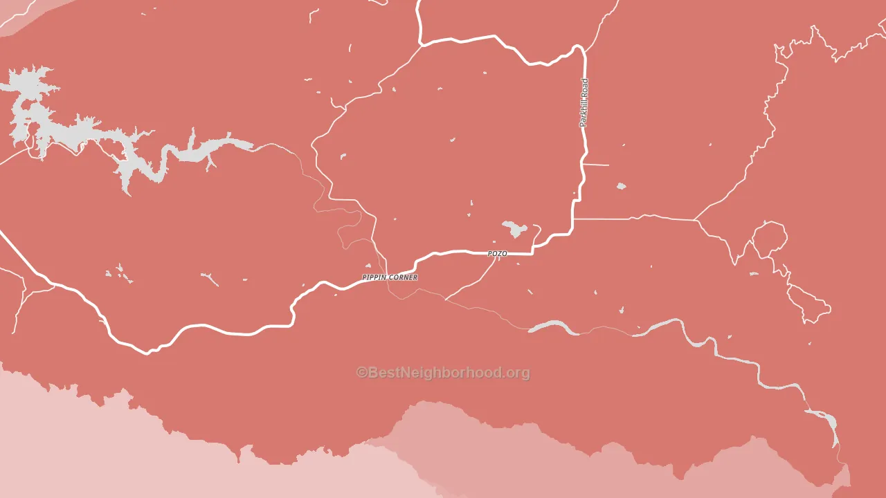 Pozo, CA block-group political-lean map