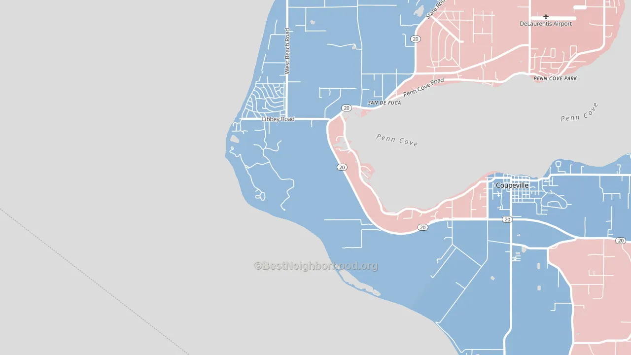 Prairie Center, WA block-group political-lean map
