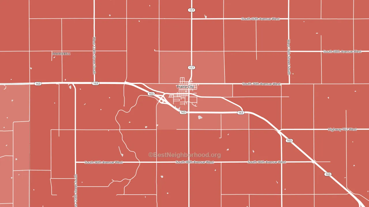 Prairie City, IA block-group political-lean map