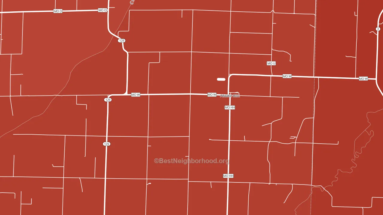Prairie Hill, MO block-group political-lean map