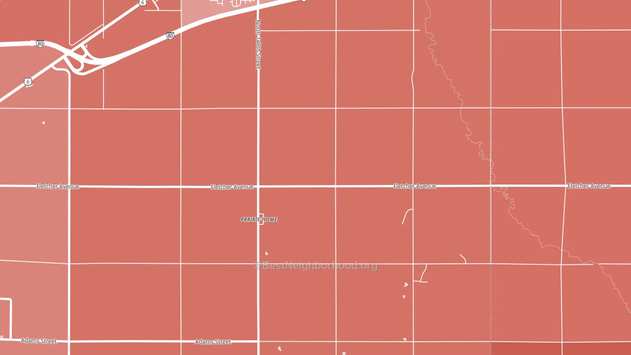Prairie Home, NE block-group political-lean map