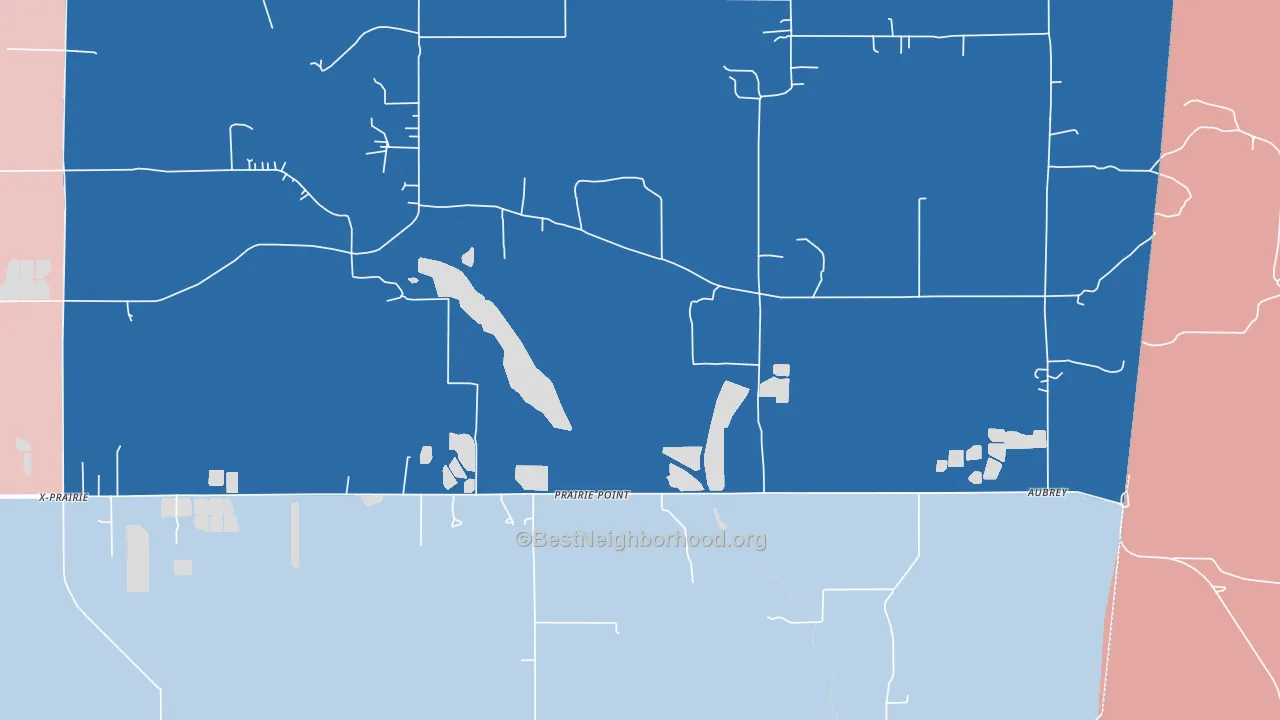 Prairie Point, MS block-group political-lean map