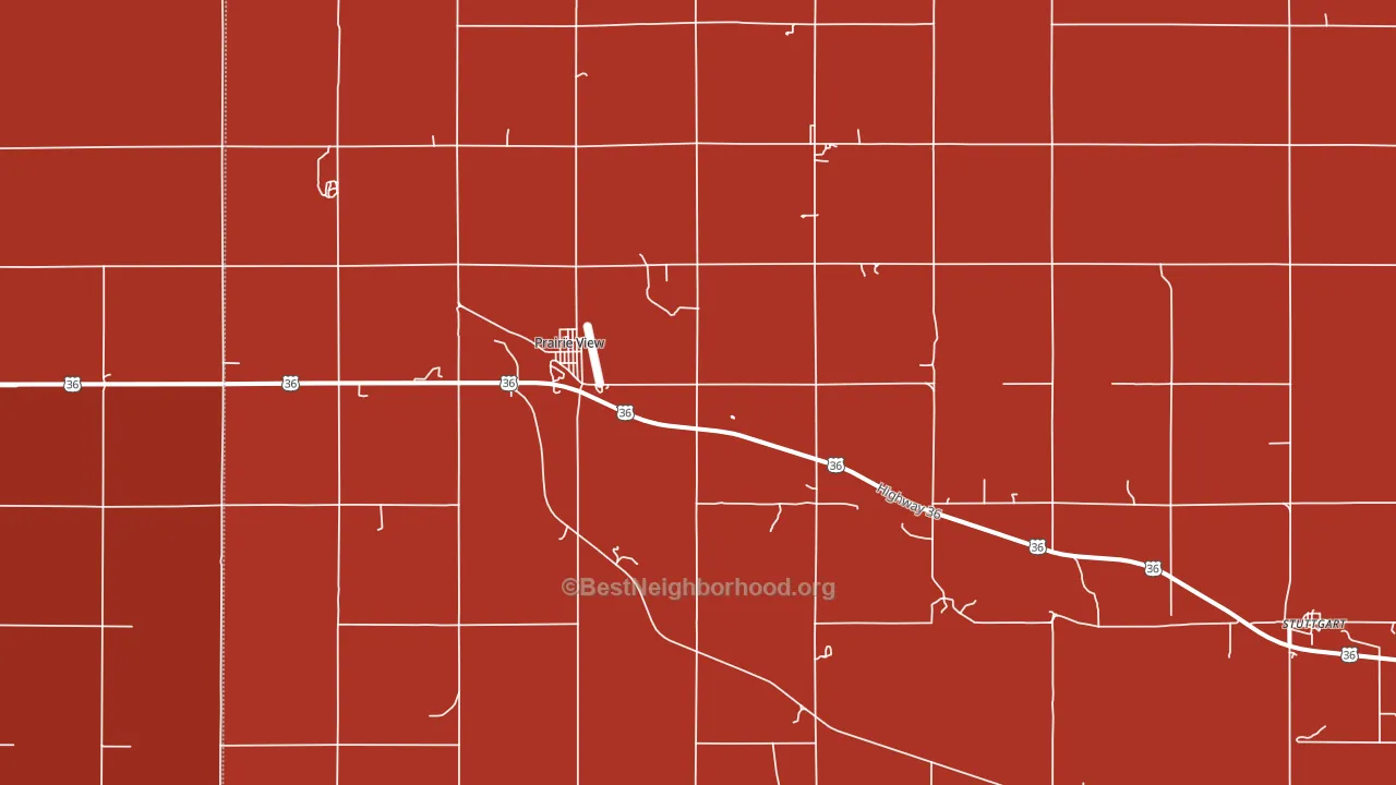 Prairie View, KS block-group political-lean map