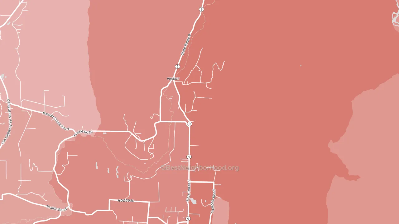 Prairie, WA block-group political-lean map