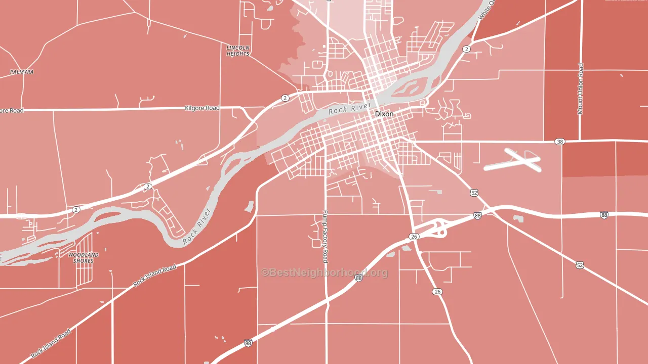 Prairieville, IL block-group political-lean map