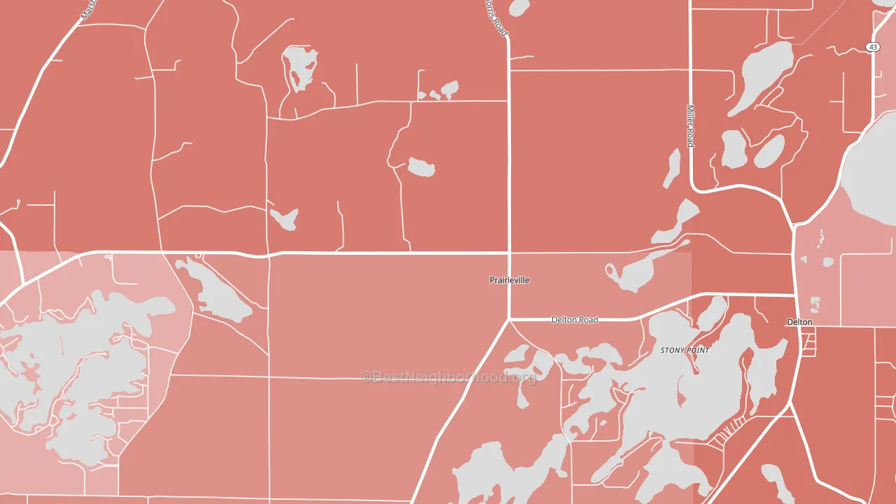 Prairieville, MI block-group political-lean map