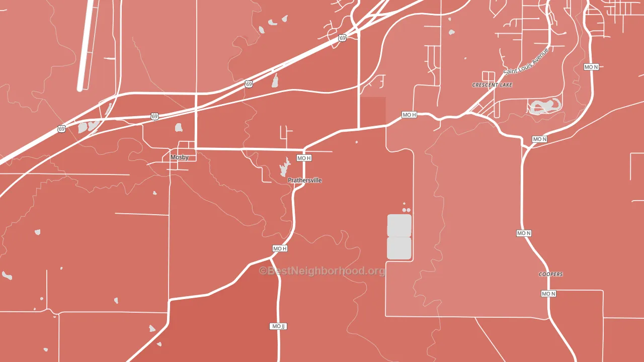 Prathersville, MO block-group political-lean map