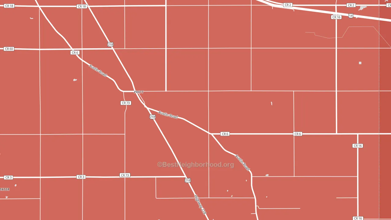 Pratt, MN block-group political-lean map