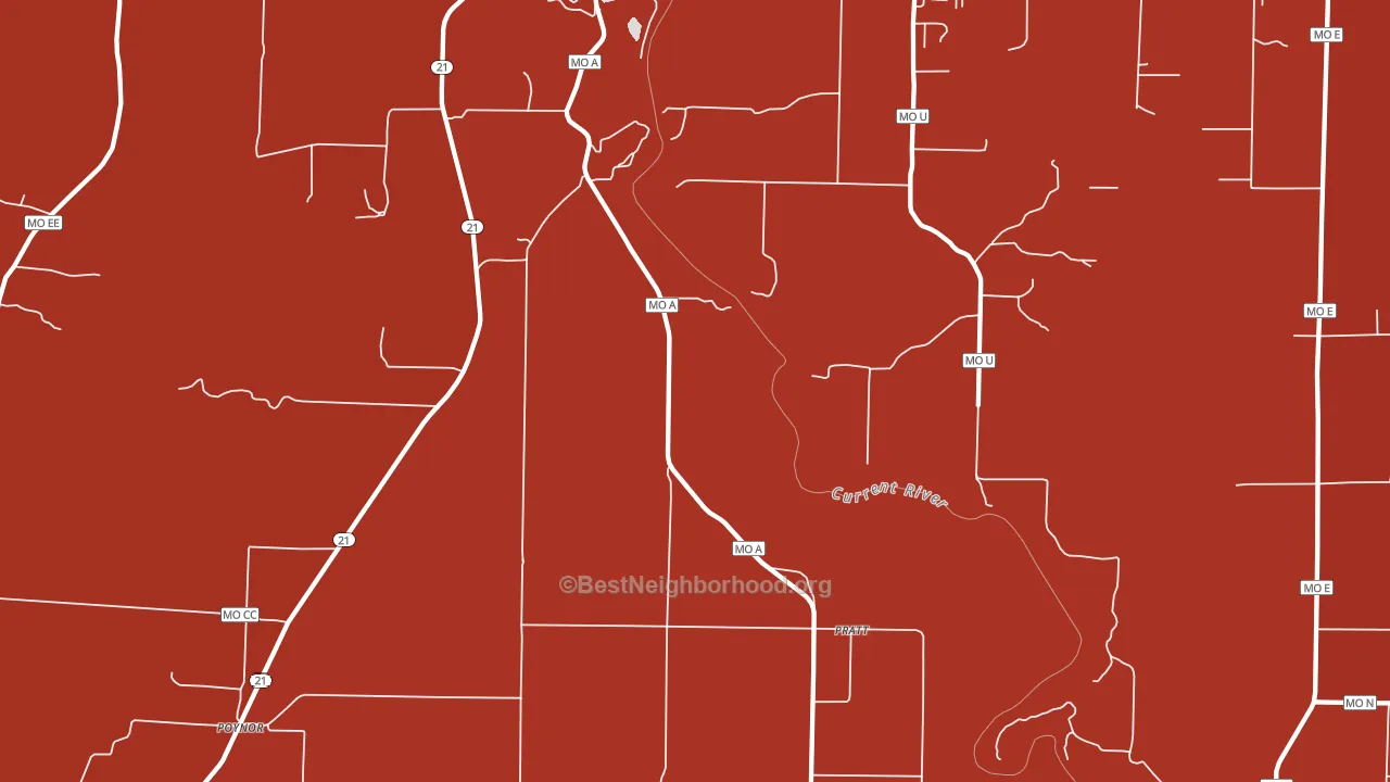 Pratt, MO block-group political-lean map