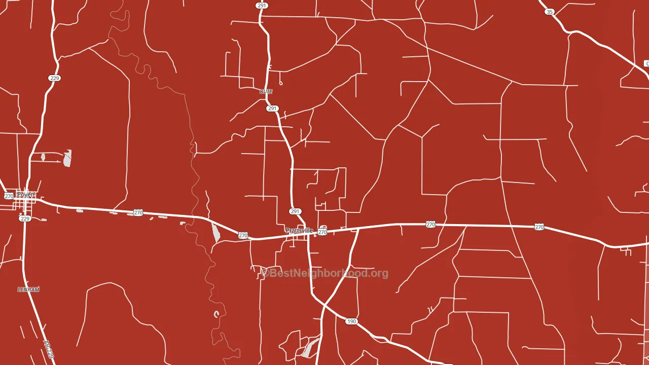 Prattsville, AR block-group political-lean map