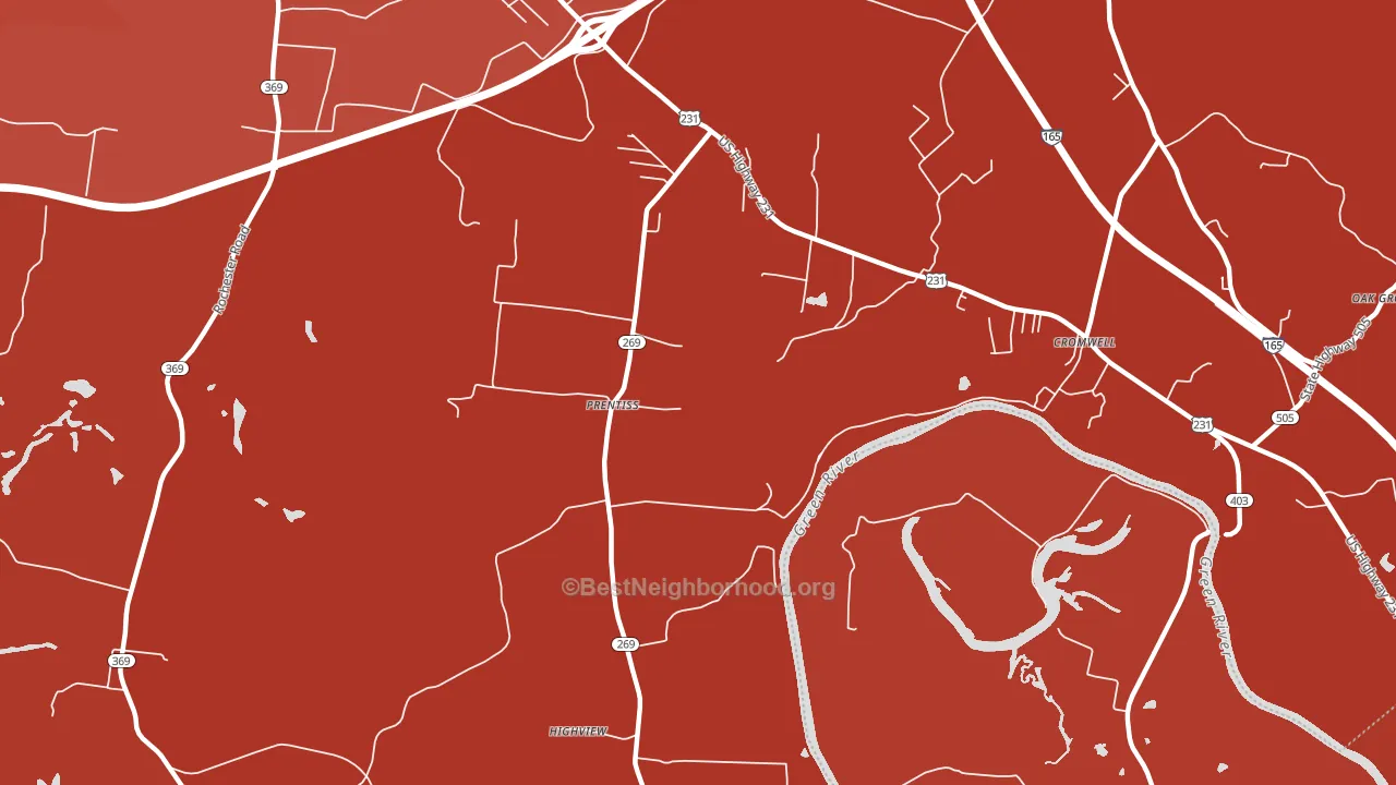 Prentiss, KY block-group political-lean map