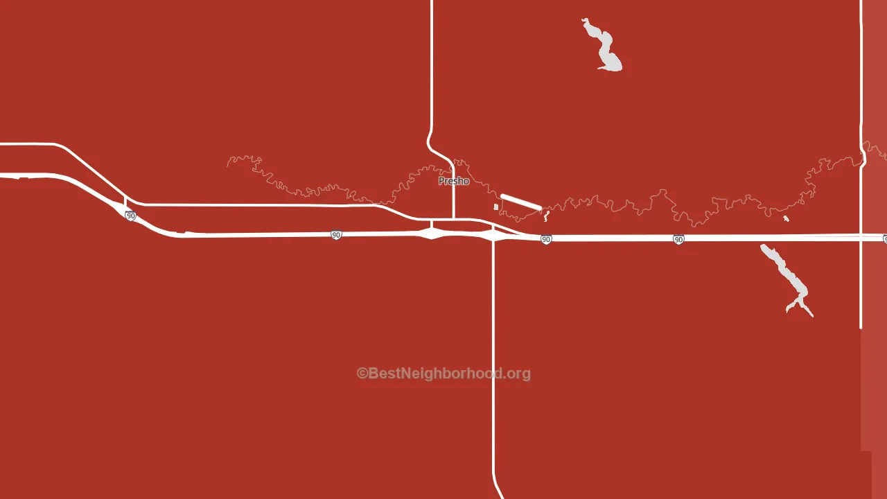Presho, SD block-group political-lean map