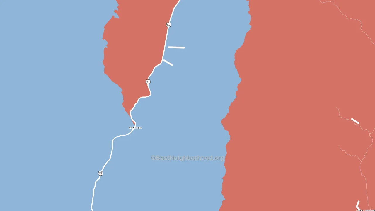 Presidio County, TX block-group political-lean map