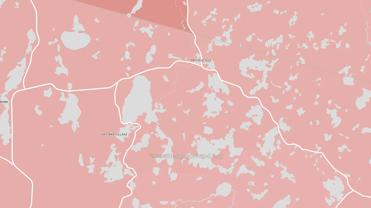 Presque Isle, WI block-group political-lean map