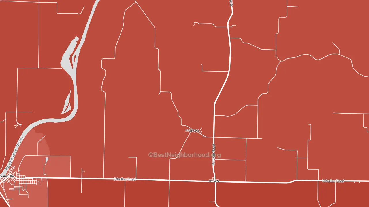 Preston, IL block-group political-lean map