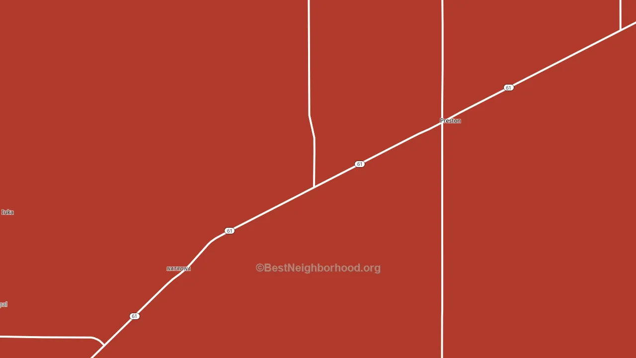 Preston, KS block-group political-lean map