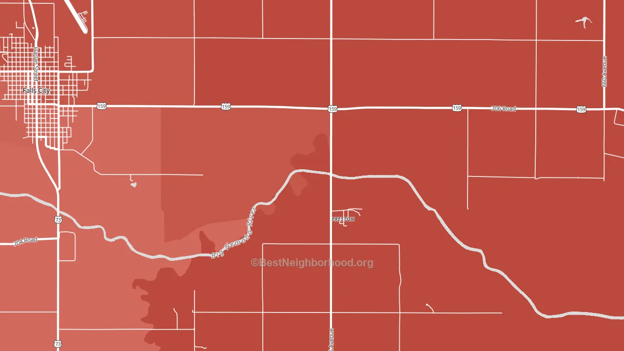 Preston, NE block-group political-lean map