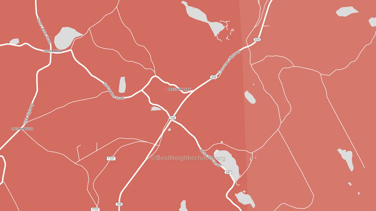 Preston Park, PA block-group political-lean map