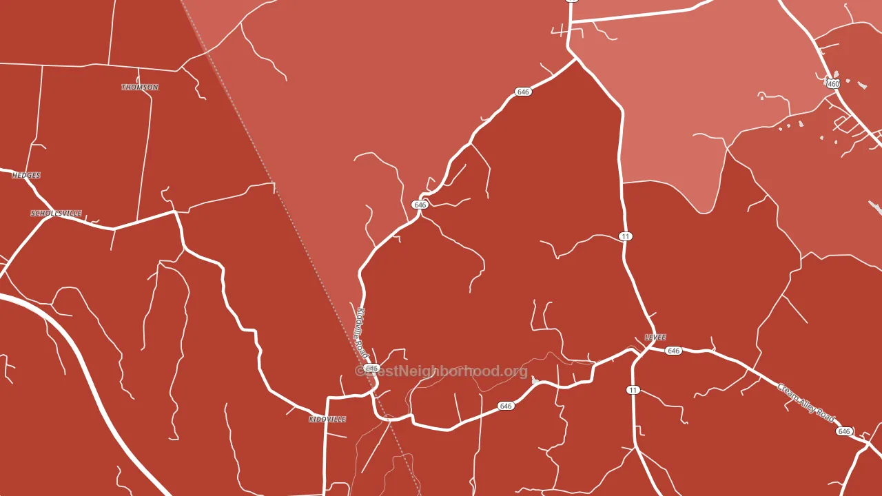 Prewitt, KY block-group political-lean map