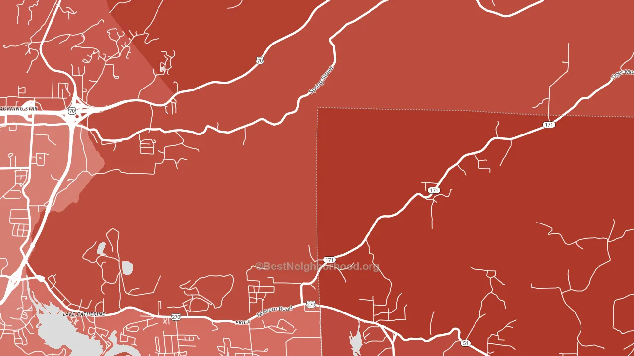 Price, AR block-group political-lean map
