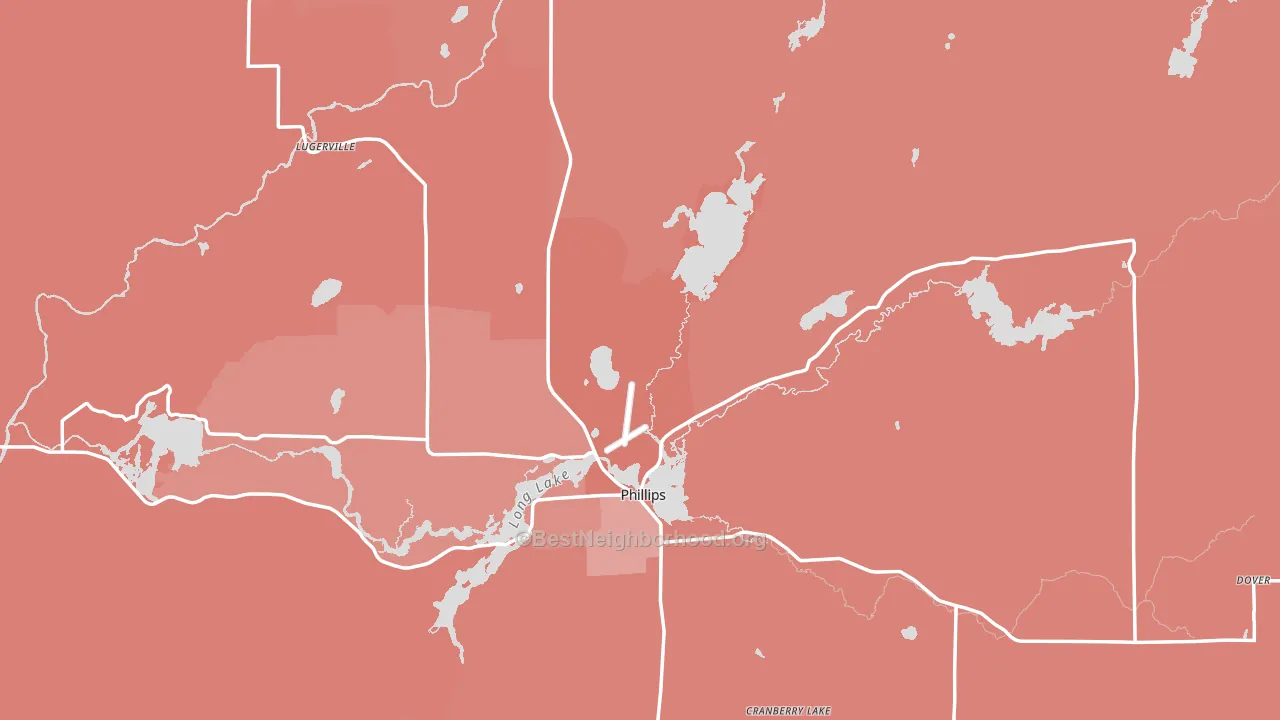 Price County, WI block-group political-lean map