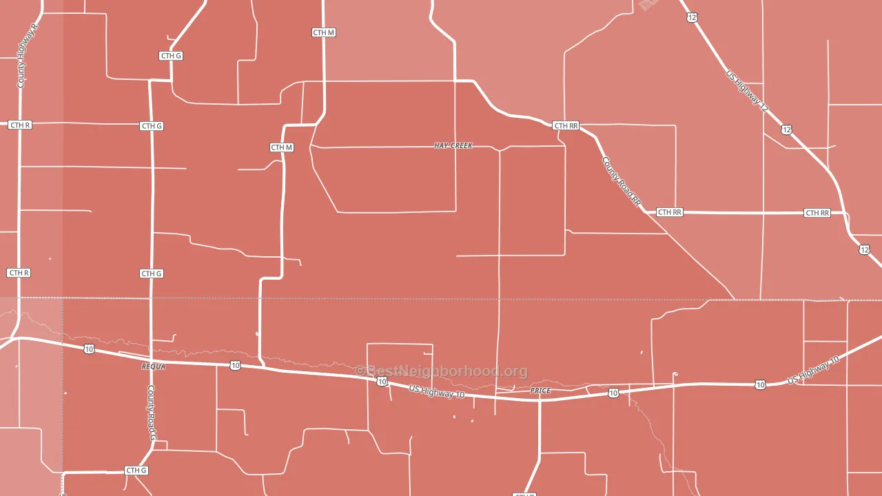 Price, WI block-group political-lean map