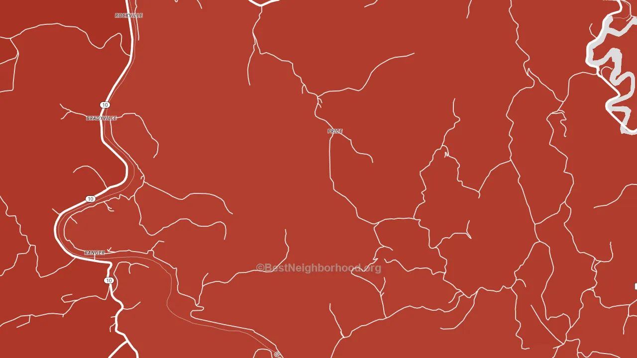 Price, WV block-group political-lean map
