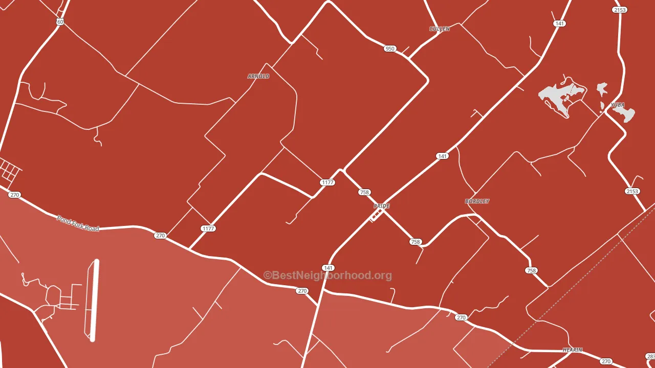 Pride, KY block-group political-lean map
