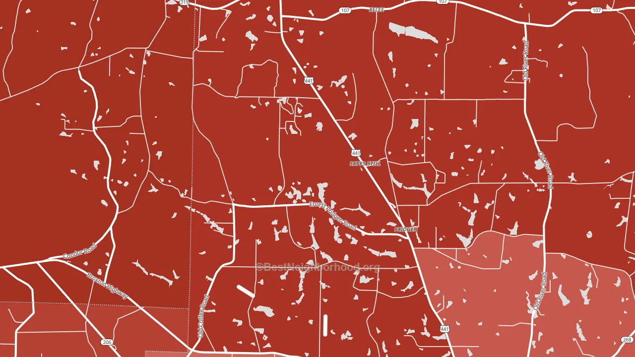 Pridgen, GA block-group political-lean map