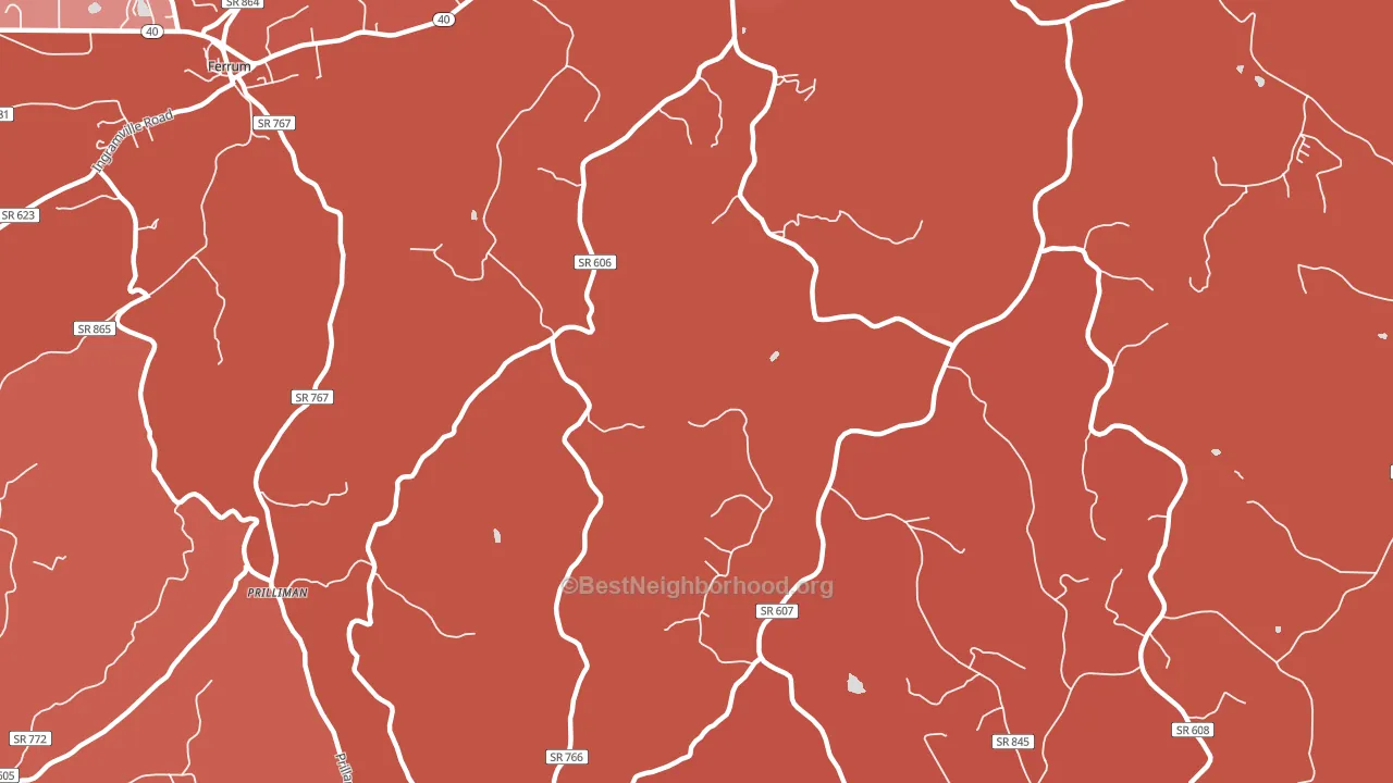 Prilliman, VA block-group political-lean map