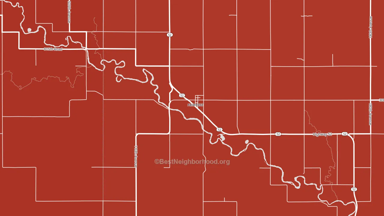 Primrose, NE block-group political-lean map