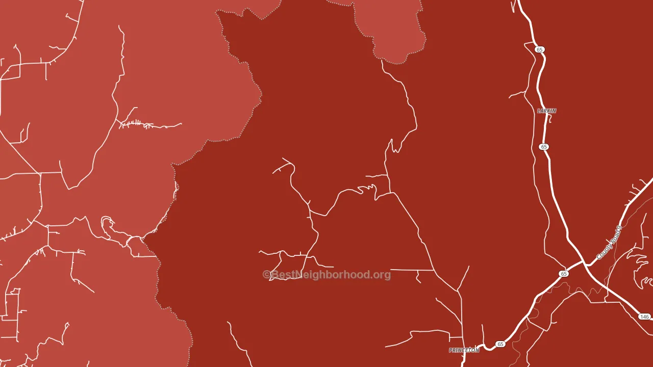 Princeton, AL block-group political-lean map