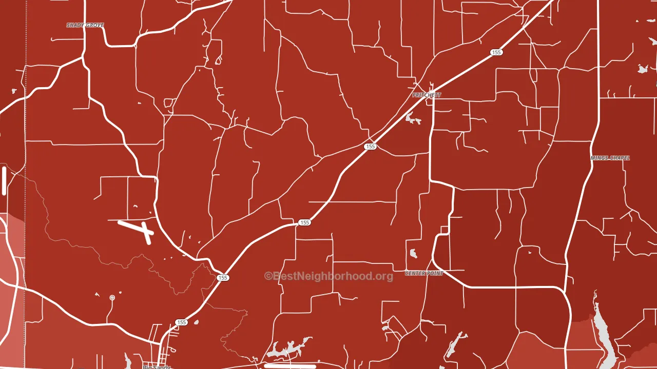 Pritchett, TX block-group political-lean map